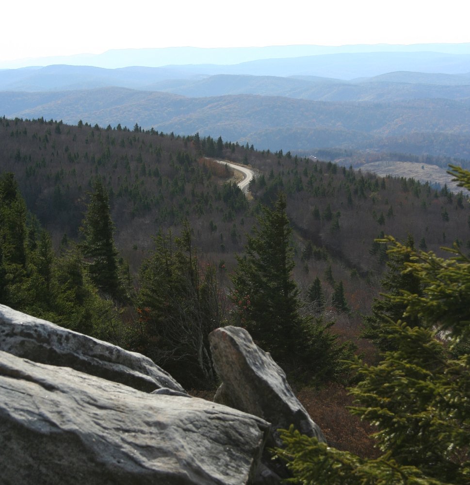 the view from Spruce Knob, highest point in West Virginia