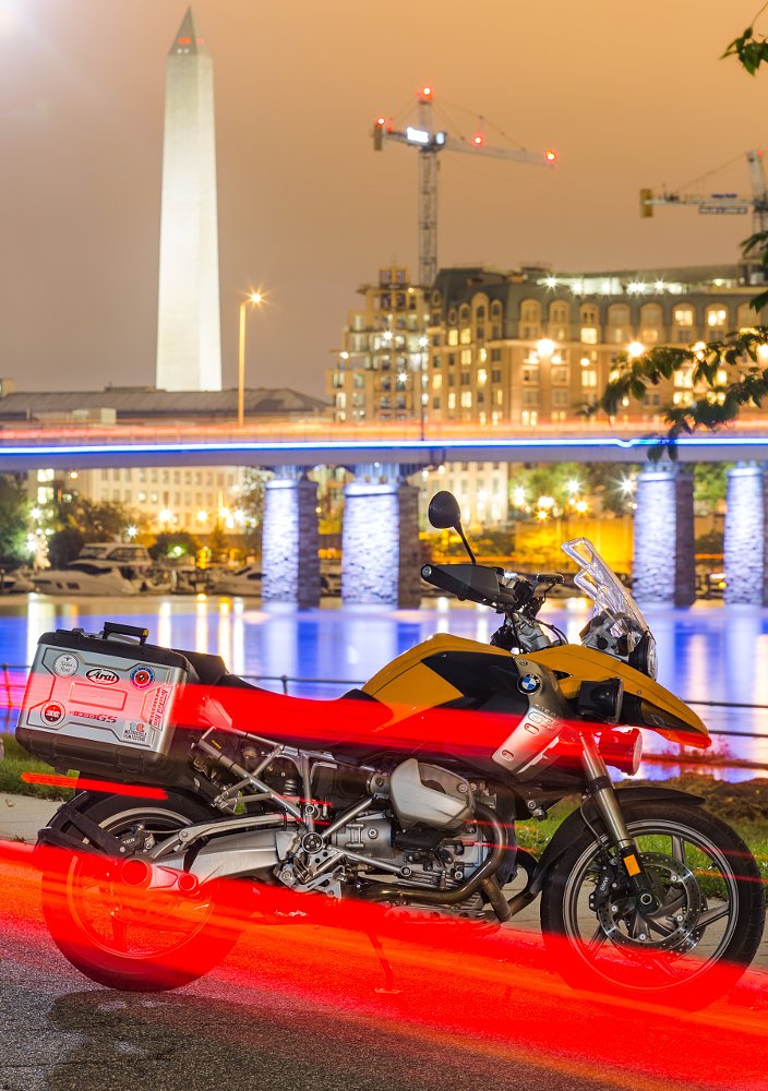 BMW in front of the Washington Monument