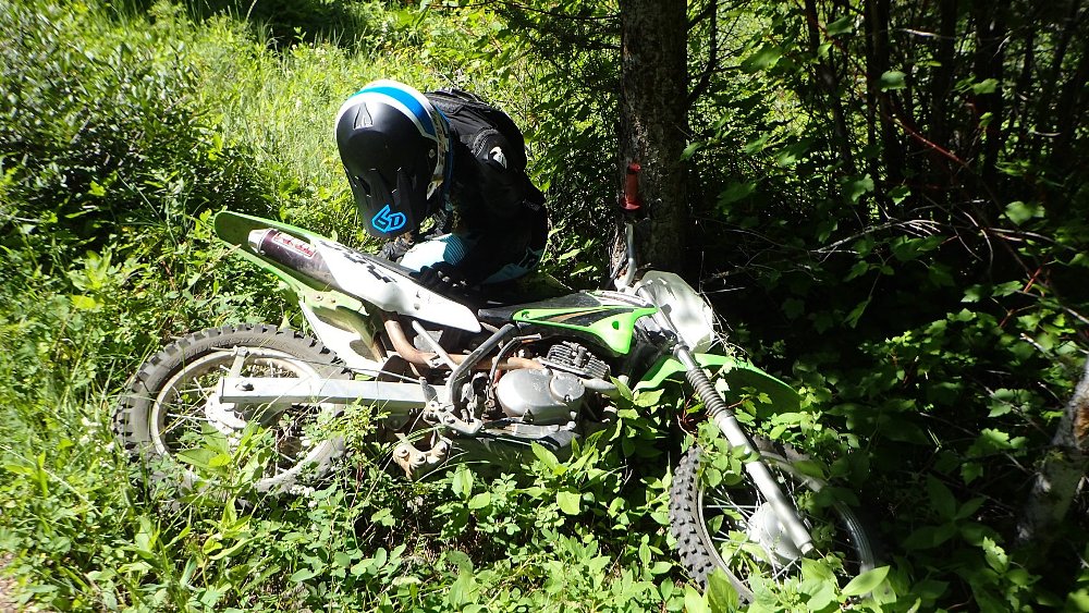 picking up the motorcycle again