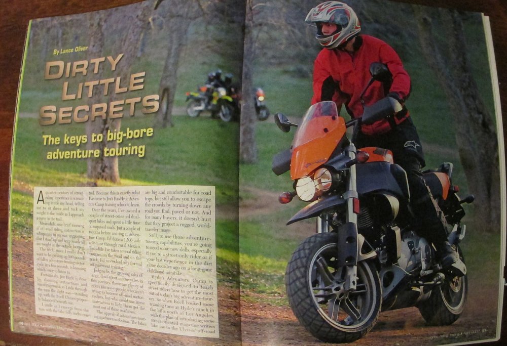 American Motorcyclist magazine spread