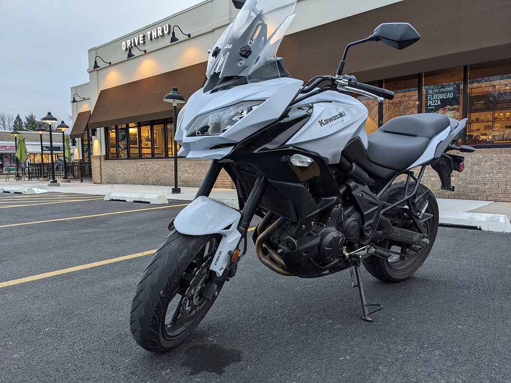Versys parked at restaurant
