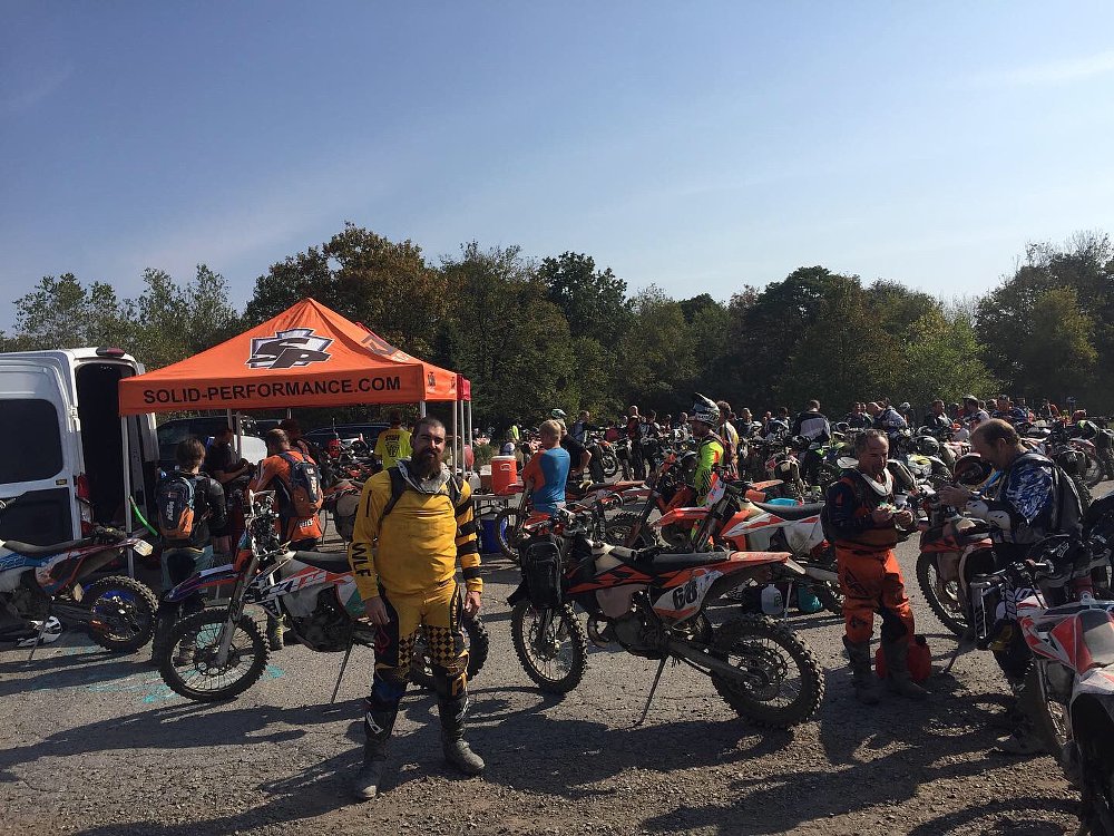 Food and fuel rest stop during enduro in PA