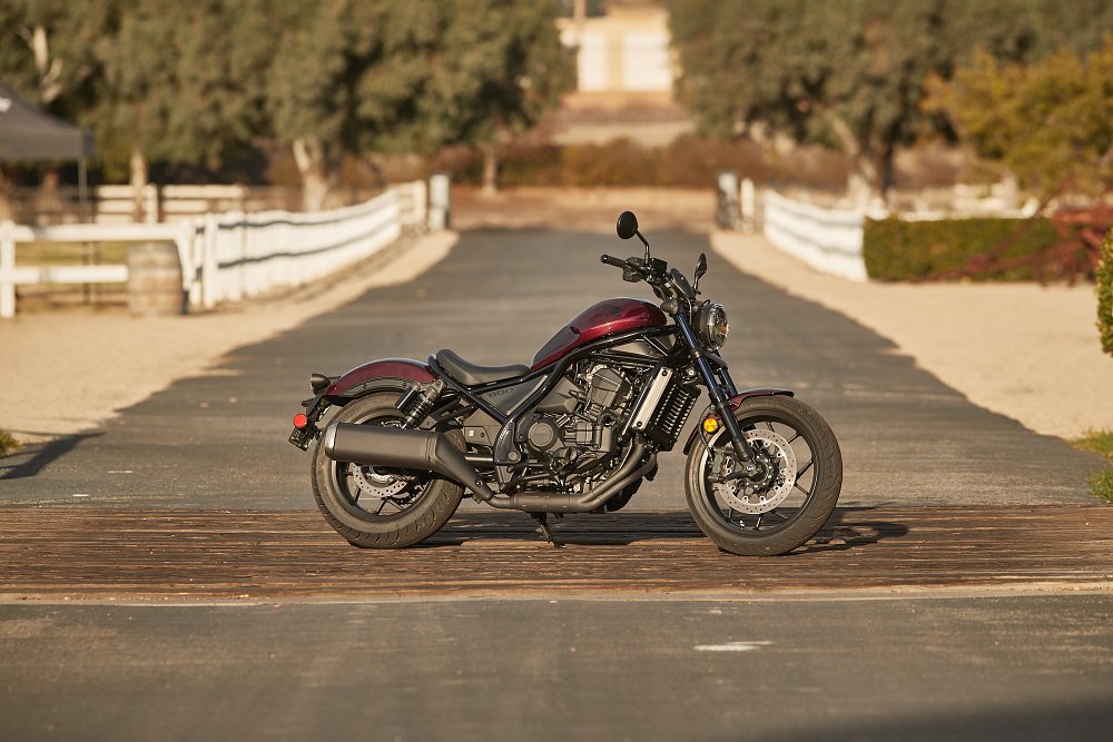 Honda Rebel 1100 static parked.
