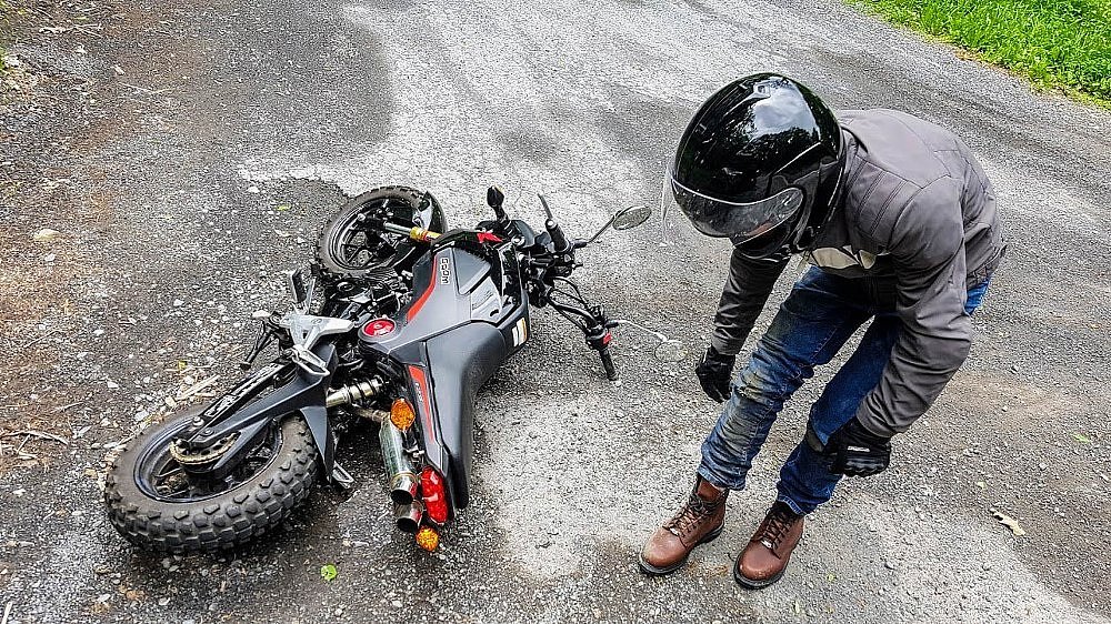 Grom after being dropped