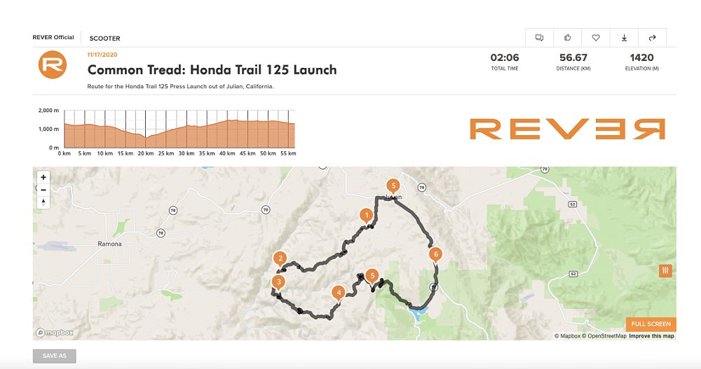 Honda Trail 125 Rever Route