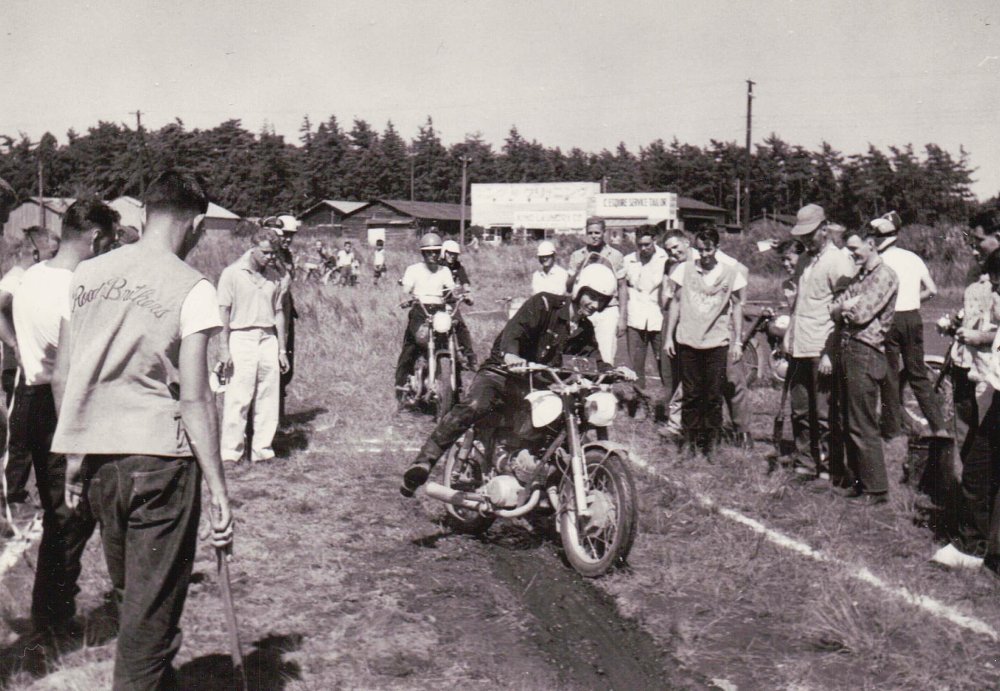 Mike competing in a field meet