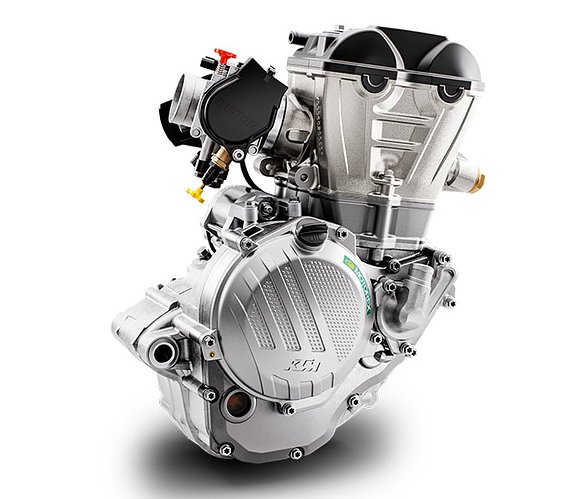 KTM's popular 350cc four stroke powerplant.