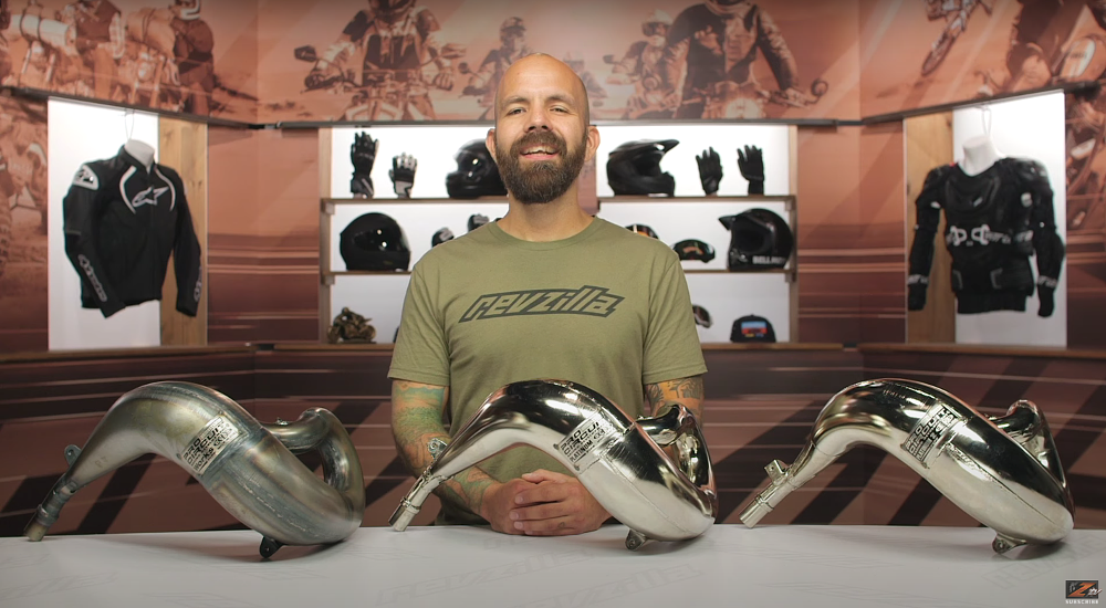 Two stroke pipes are a thing of beauty, until they are all dented and smashed.