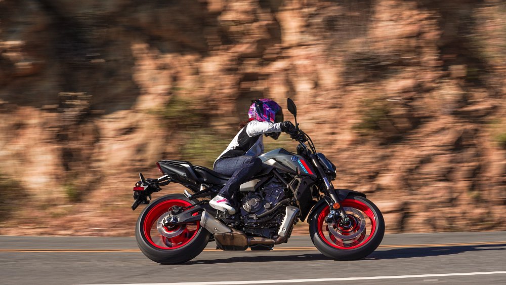 Yamaha MT-07 on the road