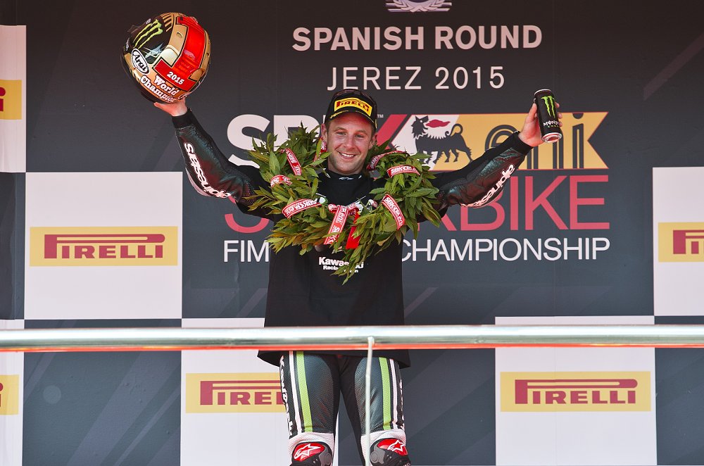 Jonathan Rea winning 2015 WSBK championship