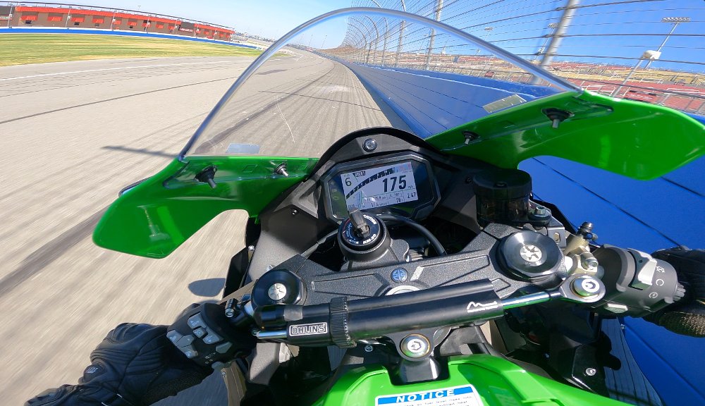 2021 Kawasaki ZX-10R onboard view at Auto Club Speedway