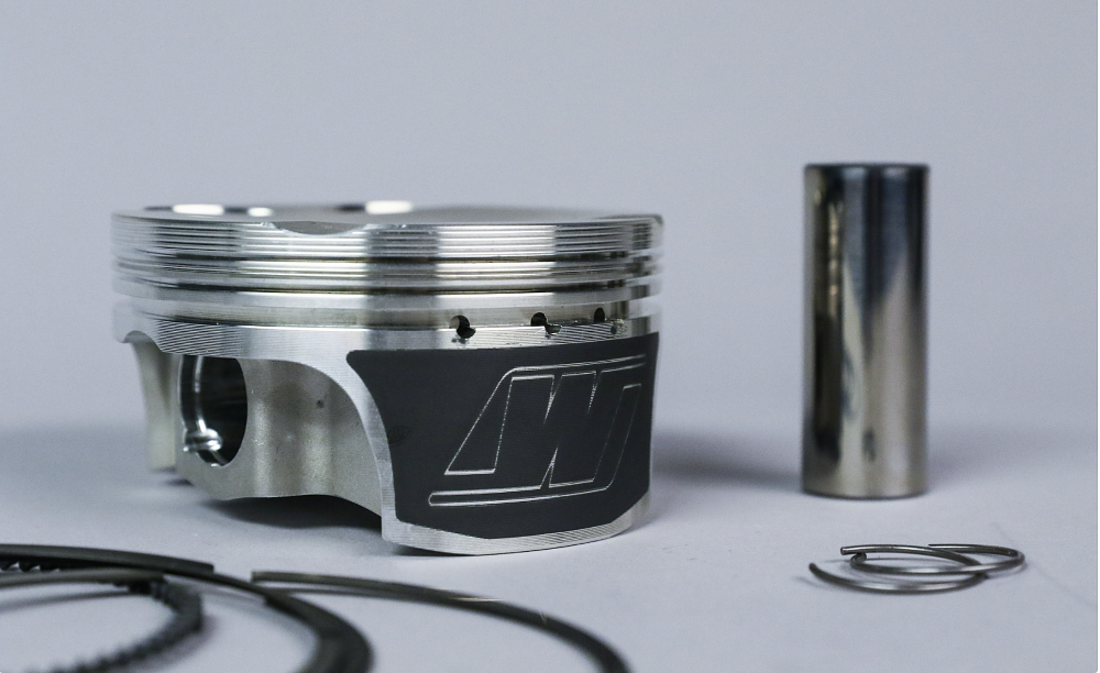 High compression motorcycle piston.