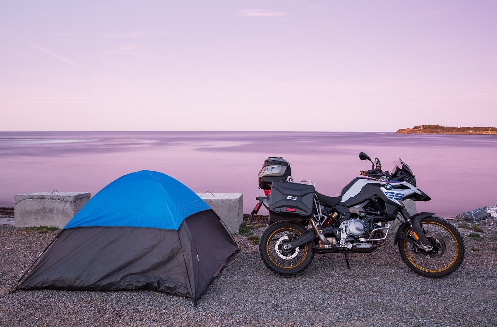 camp site outside Cloridorme