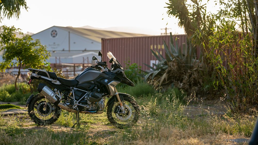 2020 BMW R 1250 GS parked in a grassy lot