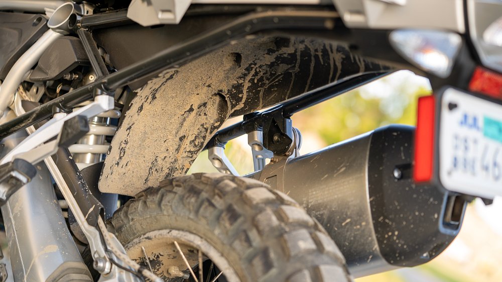 BMW R 1250 GS rear suspension and fenders