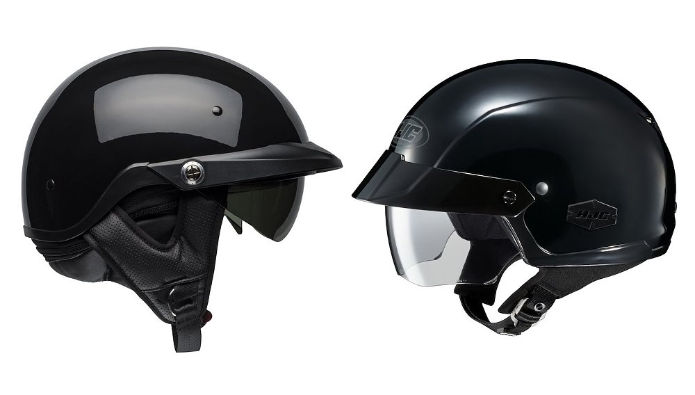 HJC IS-Cruiser and Bell Pit Boss half helmets