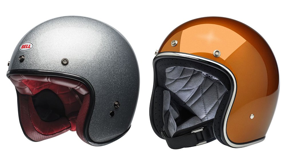 Vintage bubble motorcycle helmets