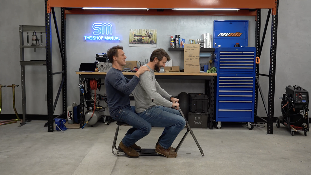 Test fit for the Dumb and Dumber mini bike build.