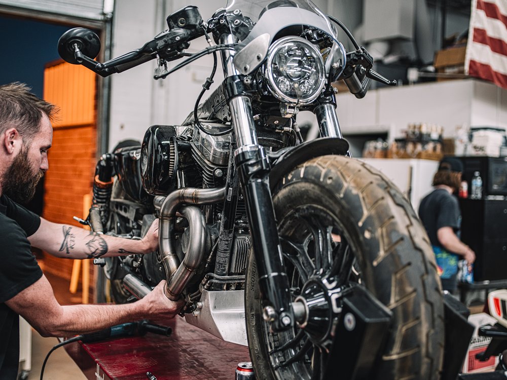 Harley-Davidson Sportster custom exhaust