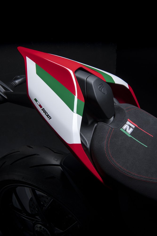 single seat on the Bayliss anniversary edition Panigale V2