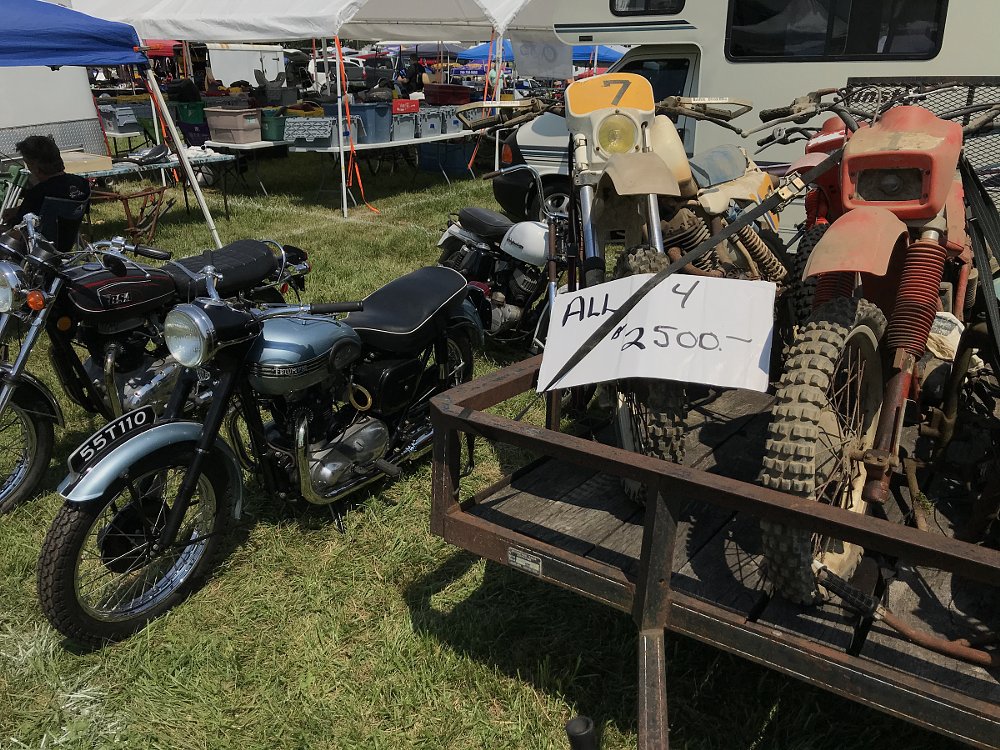 pristine old bikes and ratty old ones
