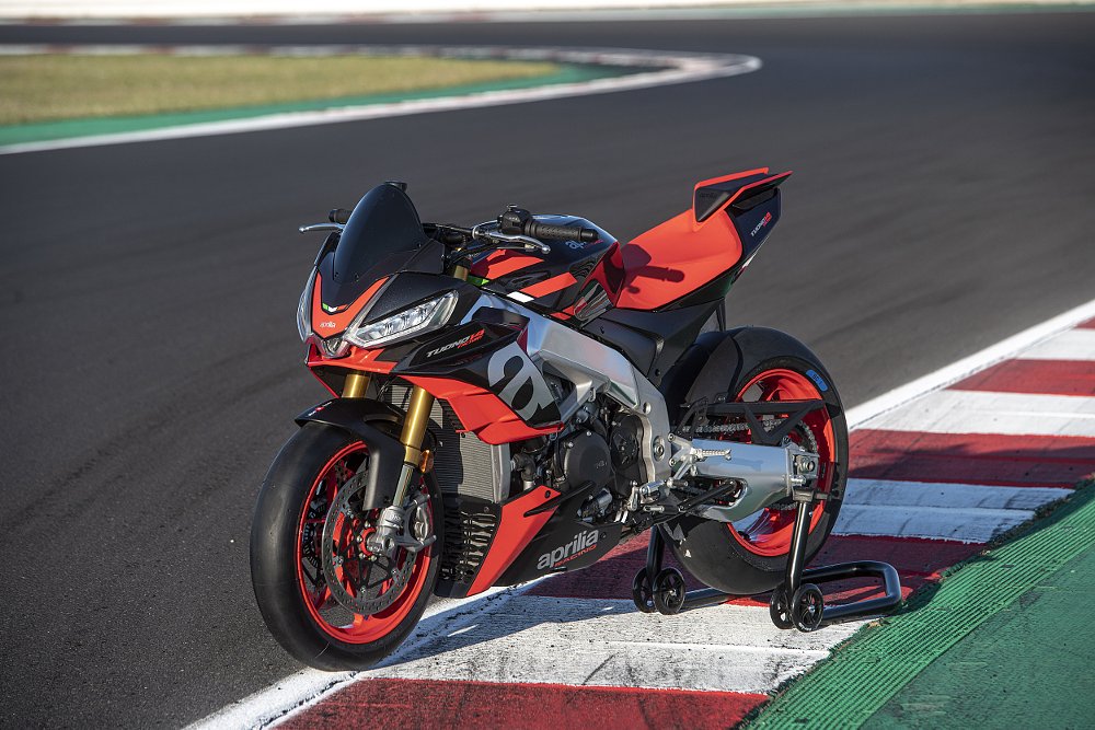 2021 Aprilia Tuono V4 Factory at the track. 