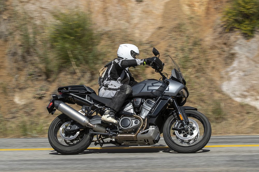 riding the Harley-Davidson Pan America on the road
