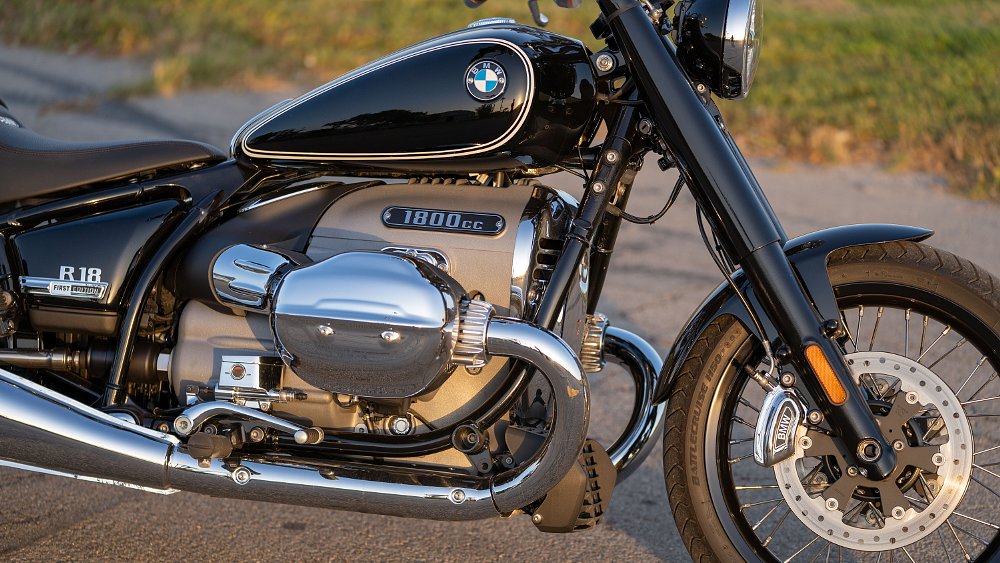 The engine in BMW's R 18 cruiser is massive.