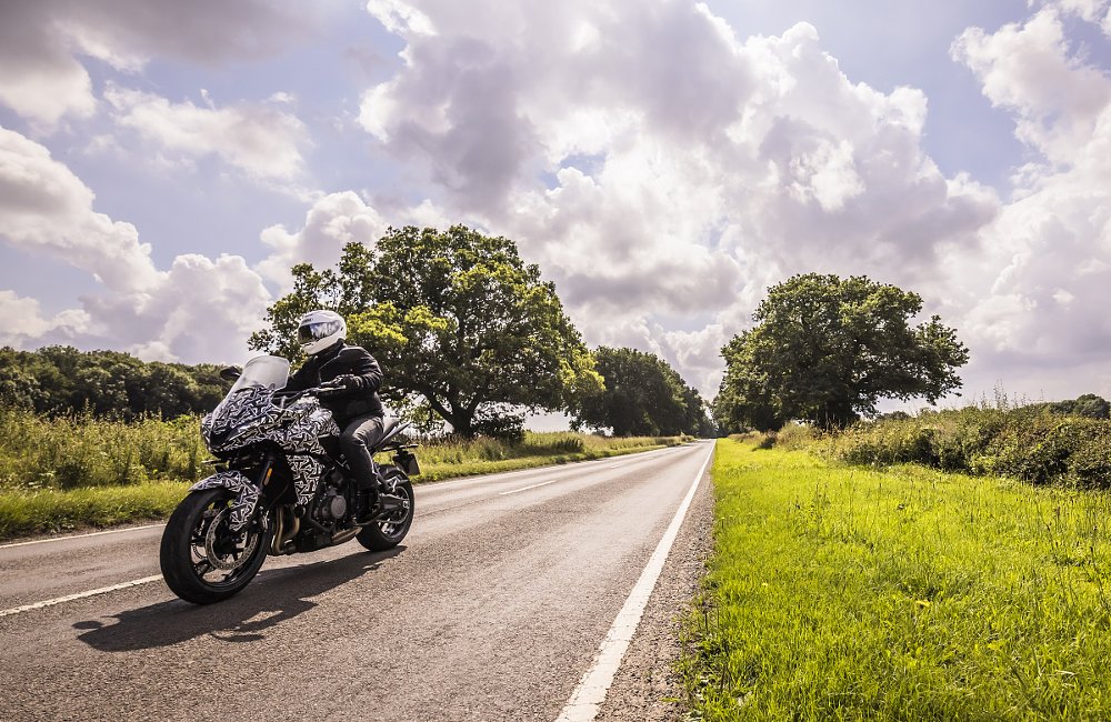 Triumph Tiger Sport 660 prototype on the road