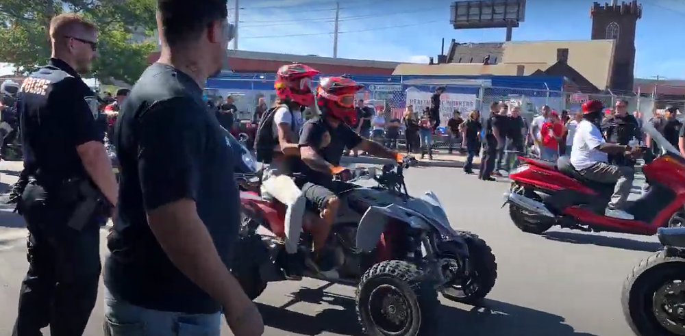 ATV rider on the street in New Haven