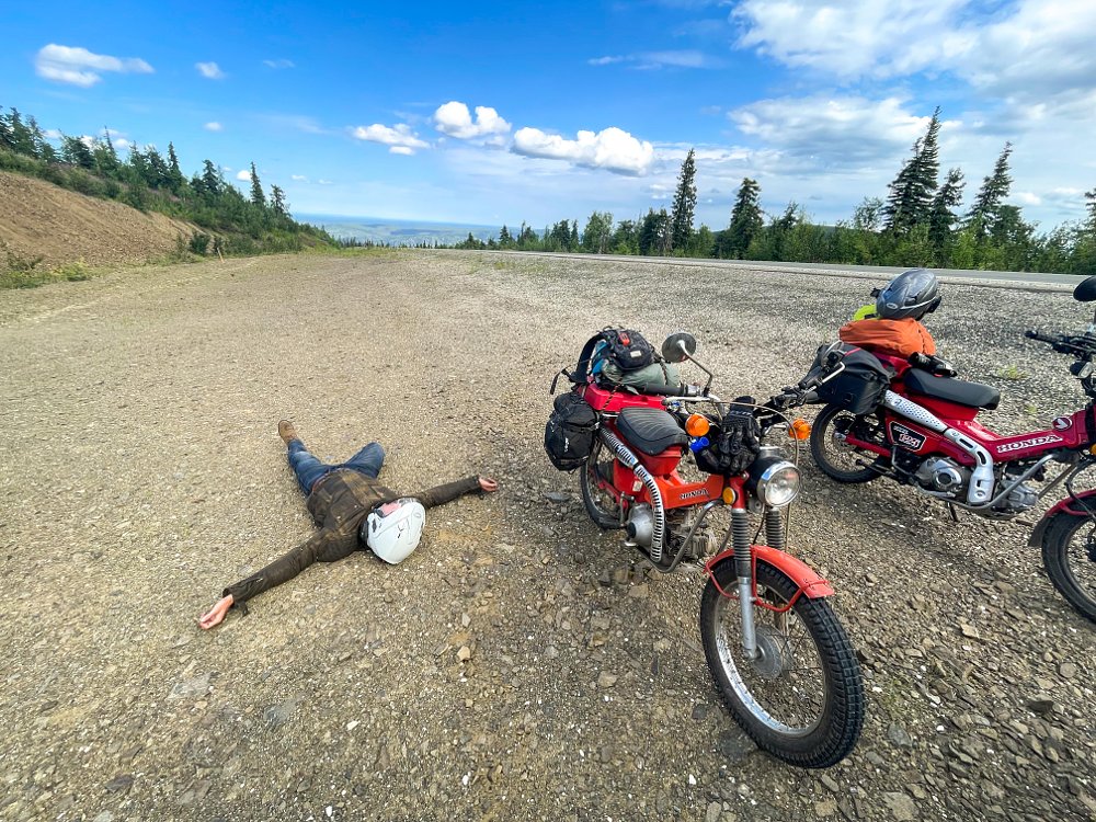 Taking a nap in Alaska because it never gets dark and I was tired.