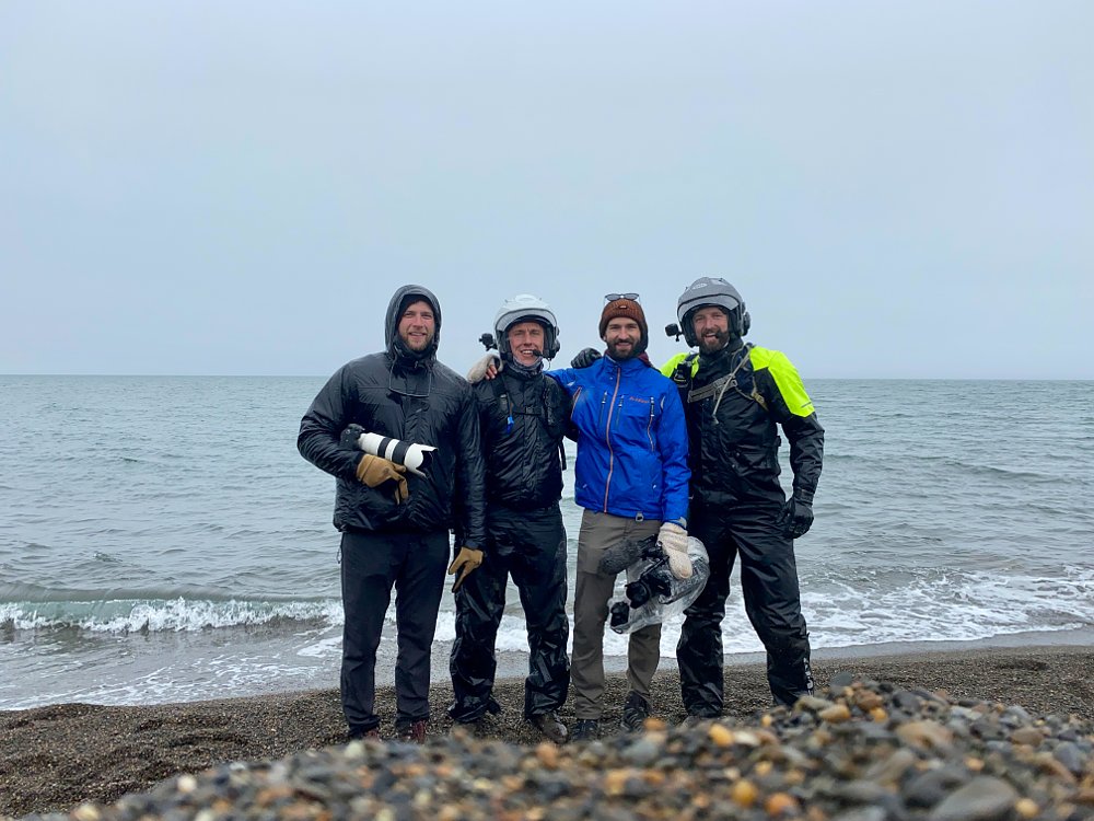 Team CTXP at Point Barrow. Zack, Spenser, Andrew, and Ari.