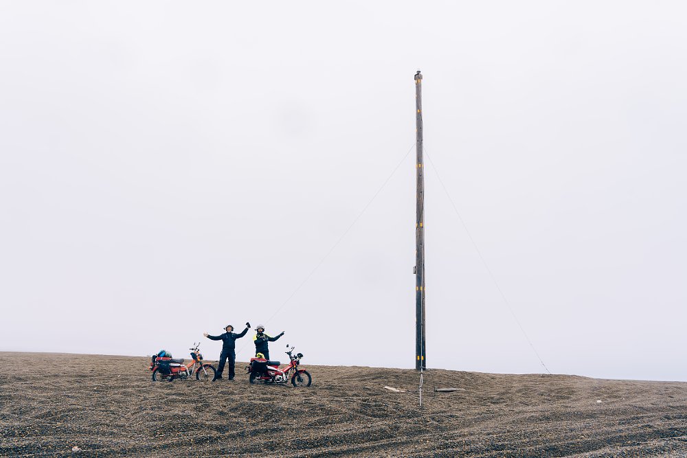 Point Barrow Alaska with the Trail 125 and CT90.