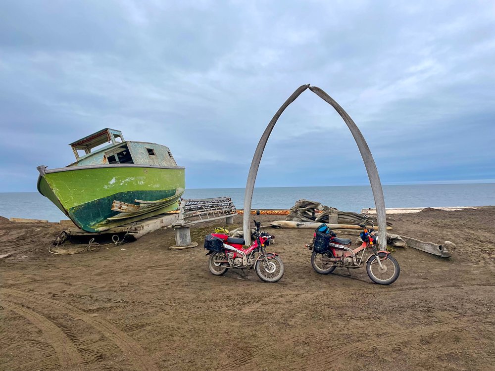Whale bones in Utqiagvik.