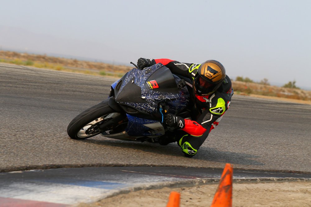 Dave the Gixxer testing old tires at the track.