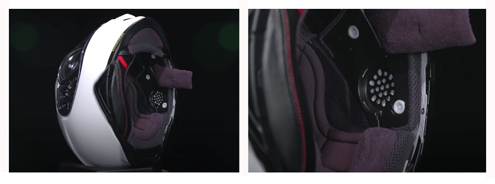 Speaker pockets are very common within full face motorcycle helmets.