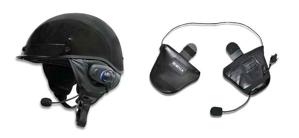 The Sena SPH10H-FM Bluetooth System works well with half helmets.