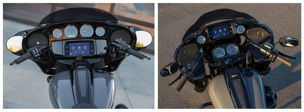 H-D Street Glide and Road Glide ST cockpits