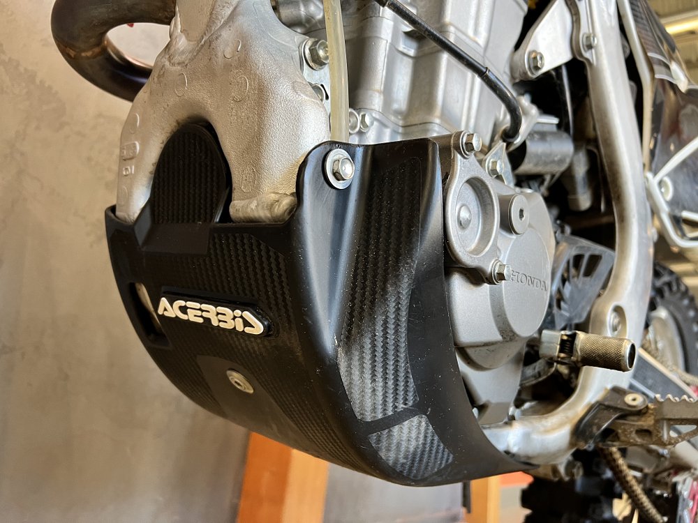 Skid plates are an effective way to protect a dirt bikes engine cases.