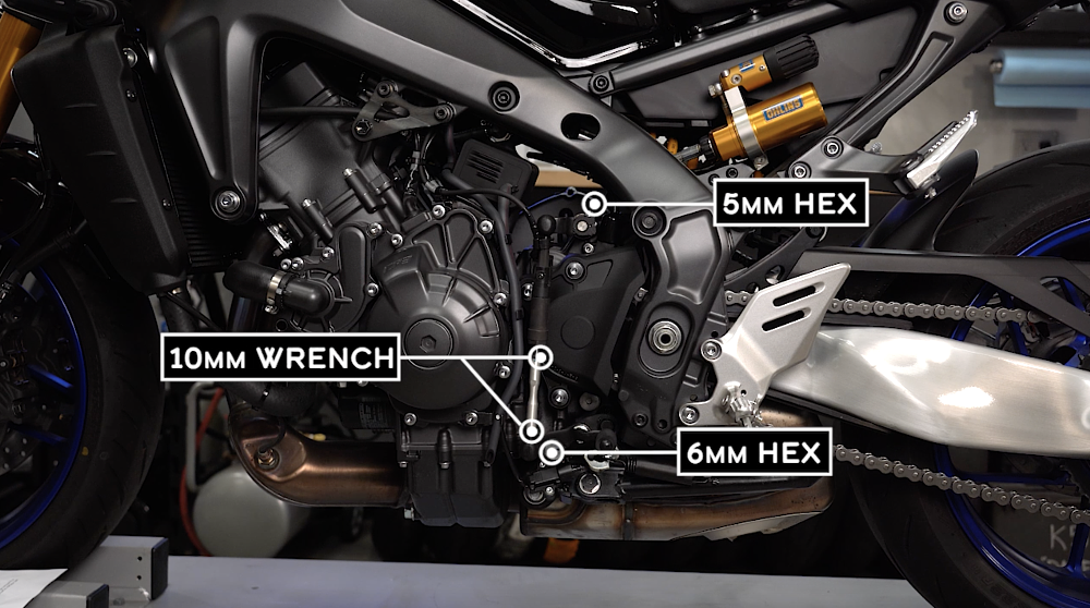 Identifying motorcycle bolts that could cause problems.
