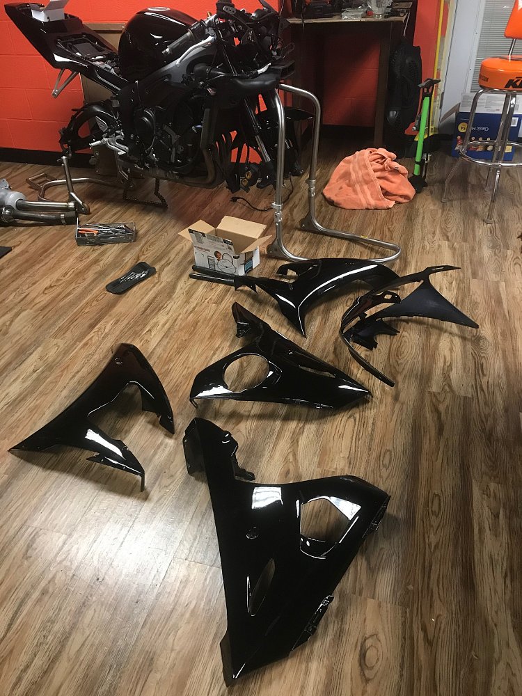 damaged bodywork prepped for paint