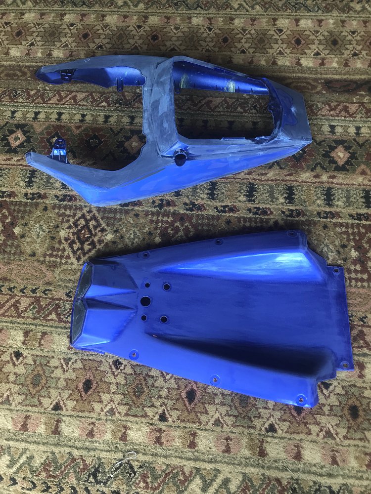 damaged bodywork prepped for paint