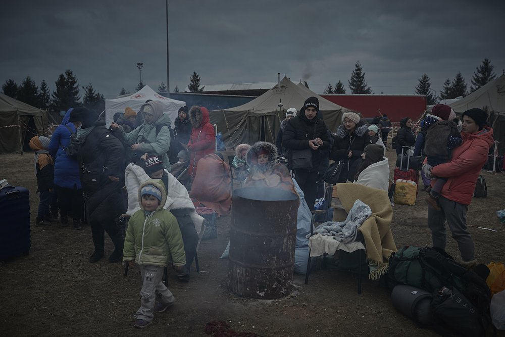 refugee camp in Ukraine