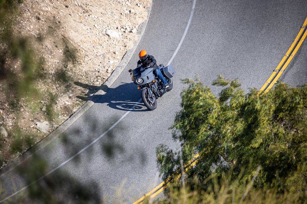 riding the Low Rider ST in the country