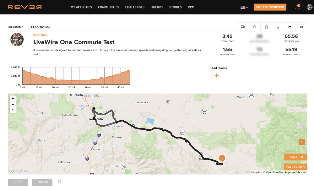An illustration of a Rever map route