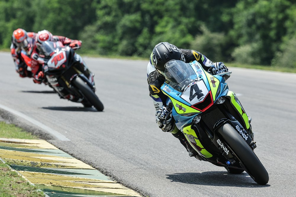 Hayes leads the Supersport race