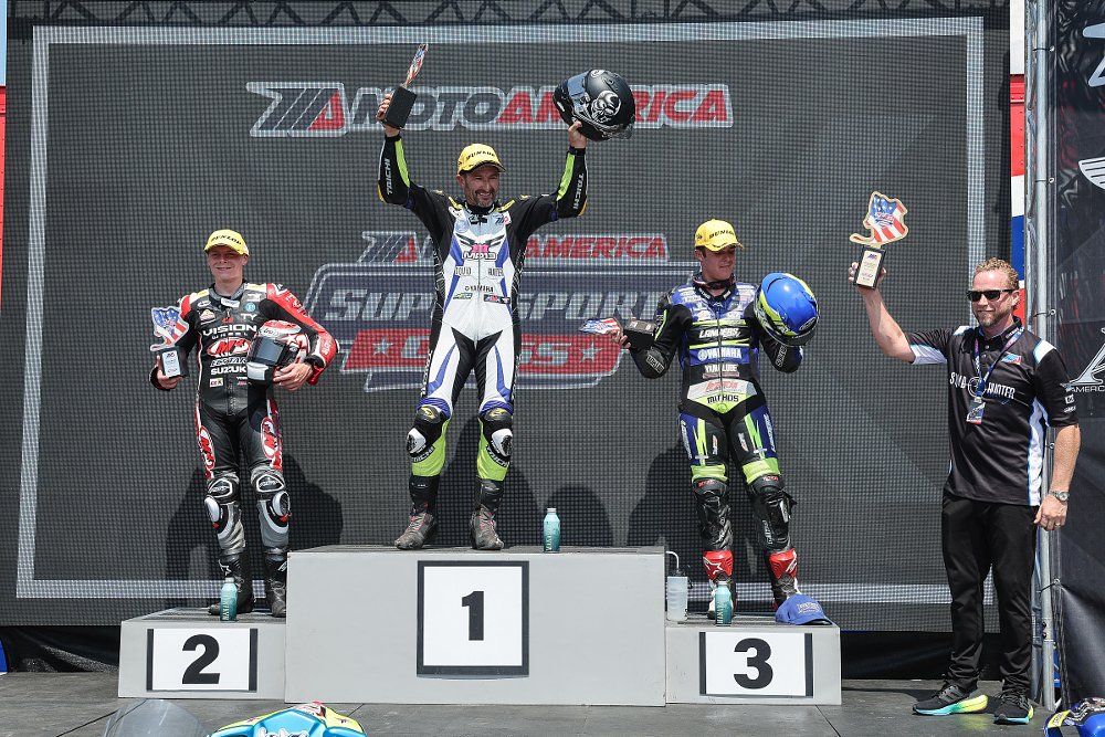 Supersport podium with Hayes on top