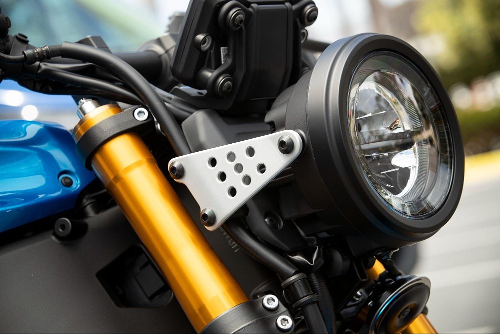 close up of the XSR LED headlight