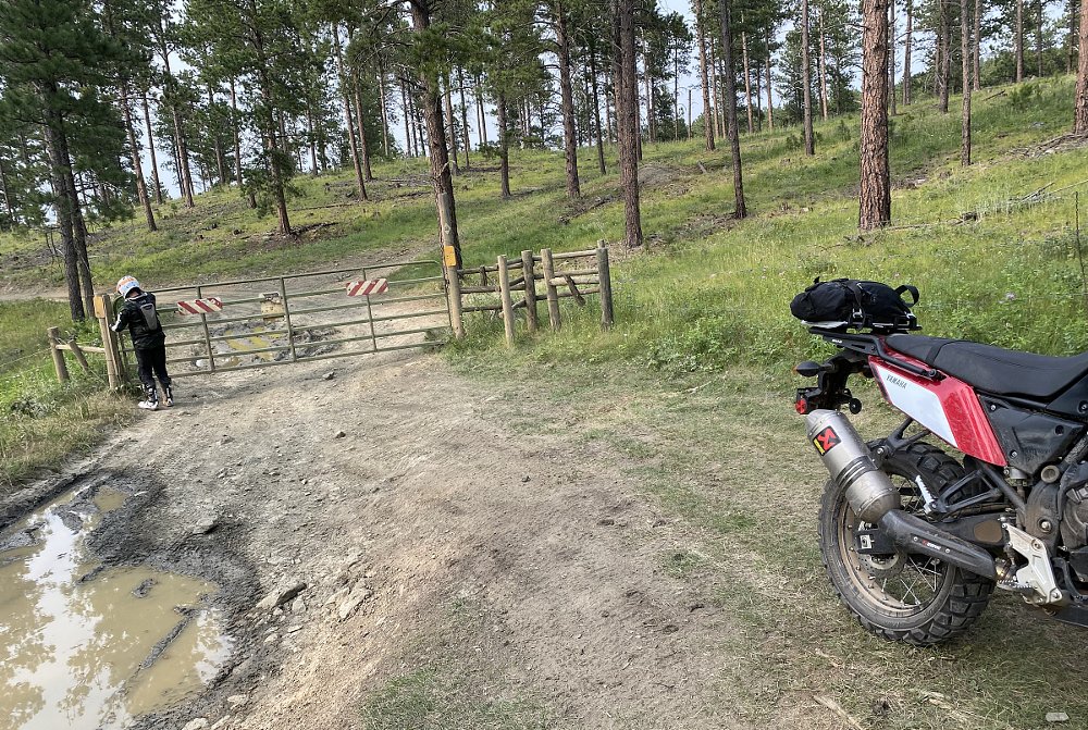 closing the gate on the trail