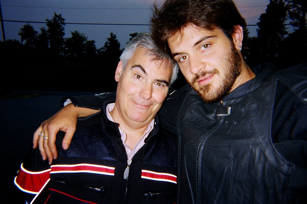 Spurgeon J. Dunbar and Spurgeon S. Dunbar on their first motorcycle trip